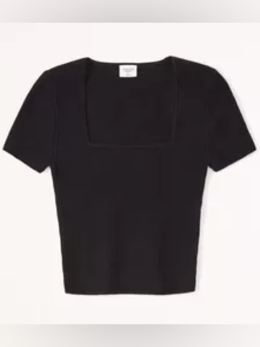 Abercrombie & Fitch Ottoman Squareneck Sweater Tee Black Size M